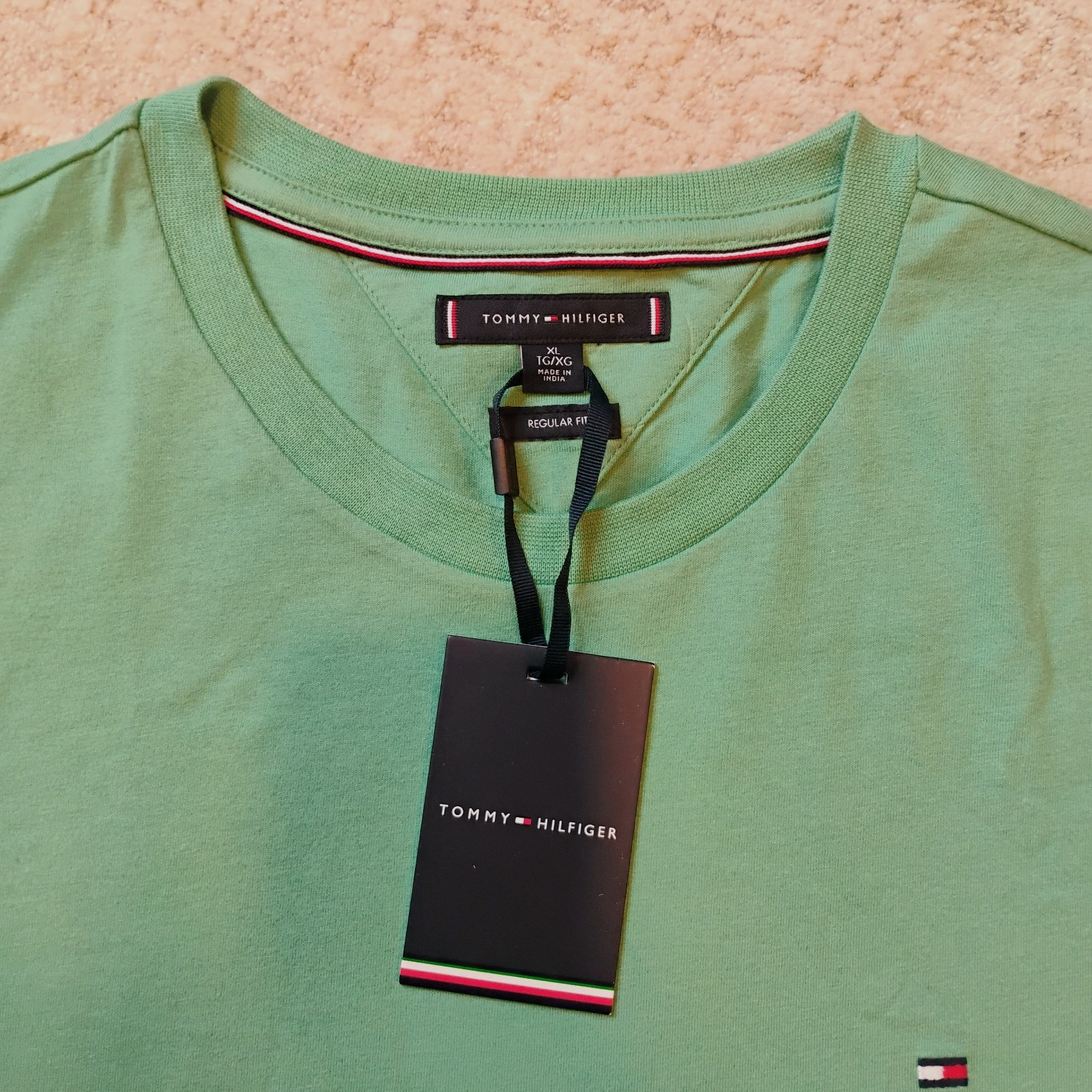 NWT XL Men's Tommy Hilfiger Mint Green Crew Neck Short Sleeve Tee T-Shirt NEW gallery