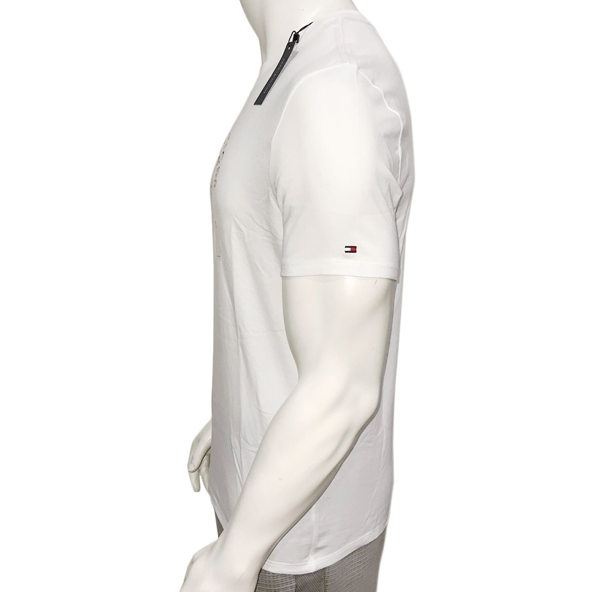 TOMMY HILFIGER MSRP$39.50 MEN'S WHITE CREW NECK SHORT SLEEVE T-SHIRT SIZE L gallery