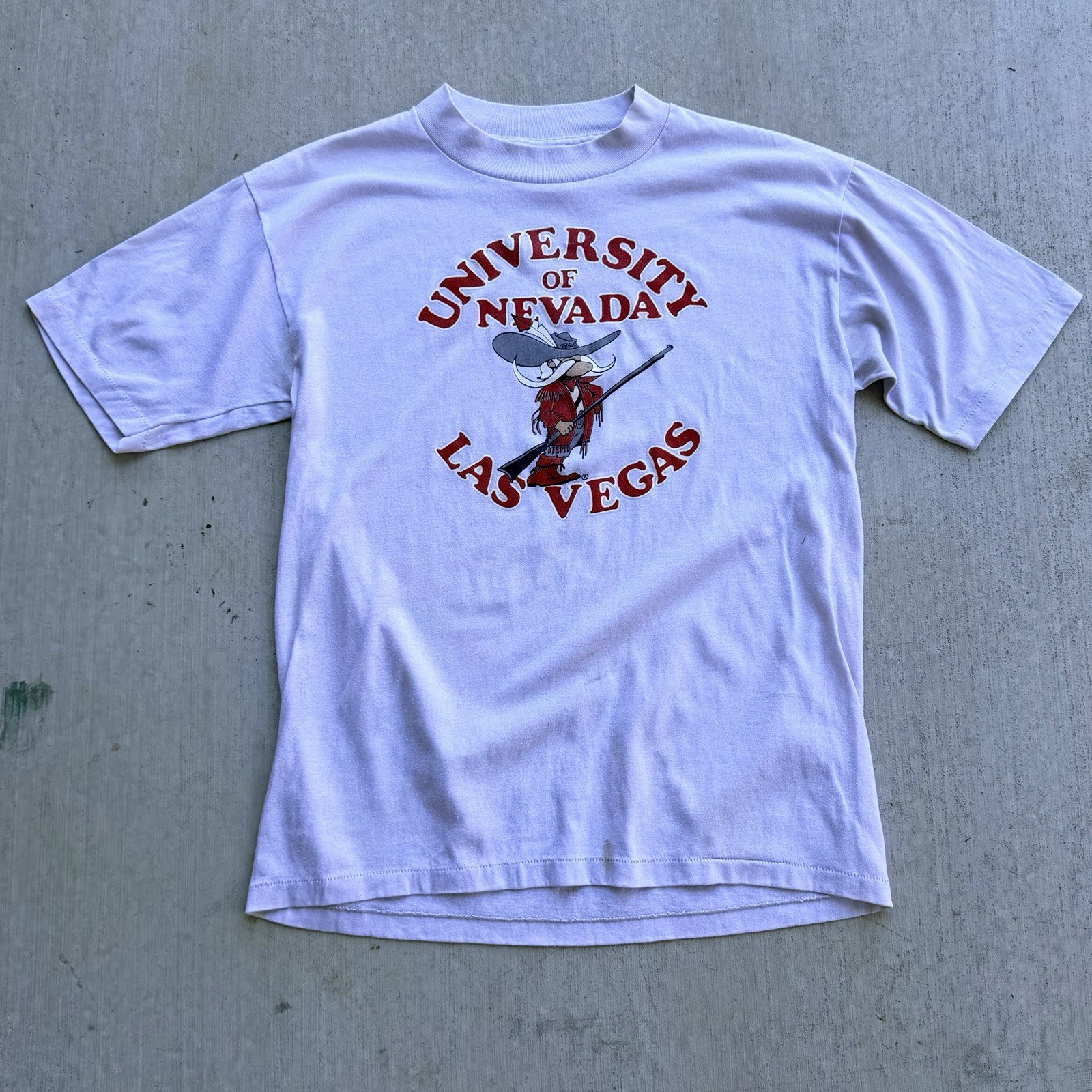 Vintage UNLV T Shirt 80s Single Stitch Running Rebels Medium gallery