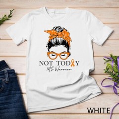 Womens Multiple Sclerosis Awareness Messy Bun MS Warrior Unisex T-shirt