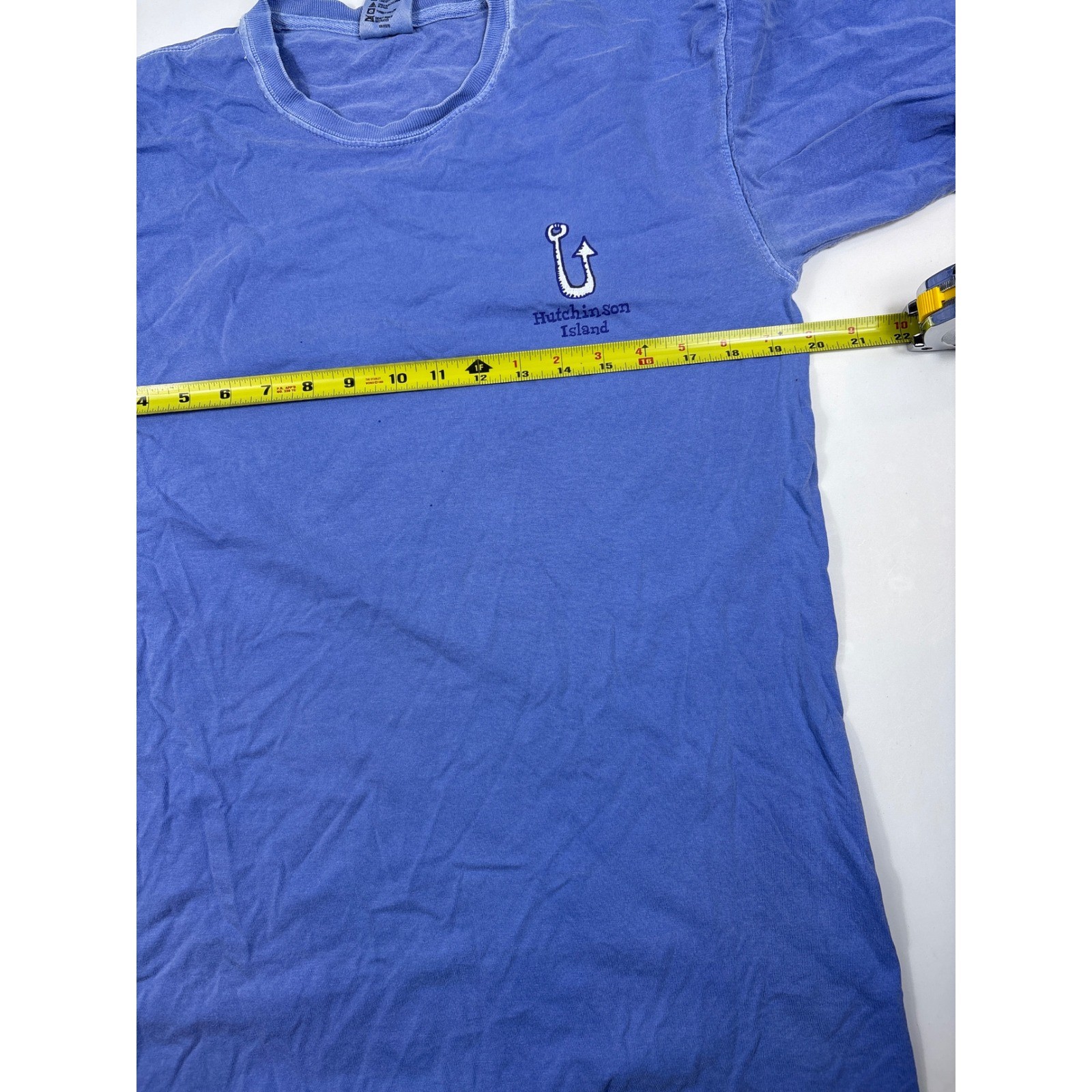 Comfort Colors Grouper Therapy Graphic T Shirt Blue Distressed Fishing Mens M gallery