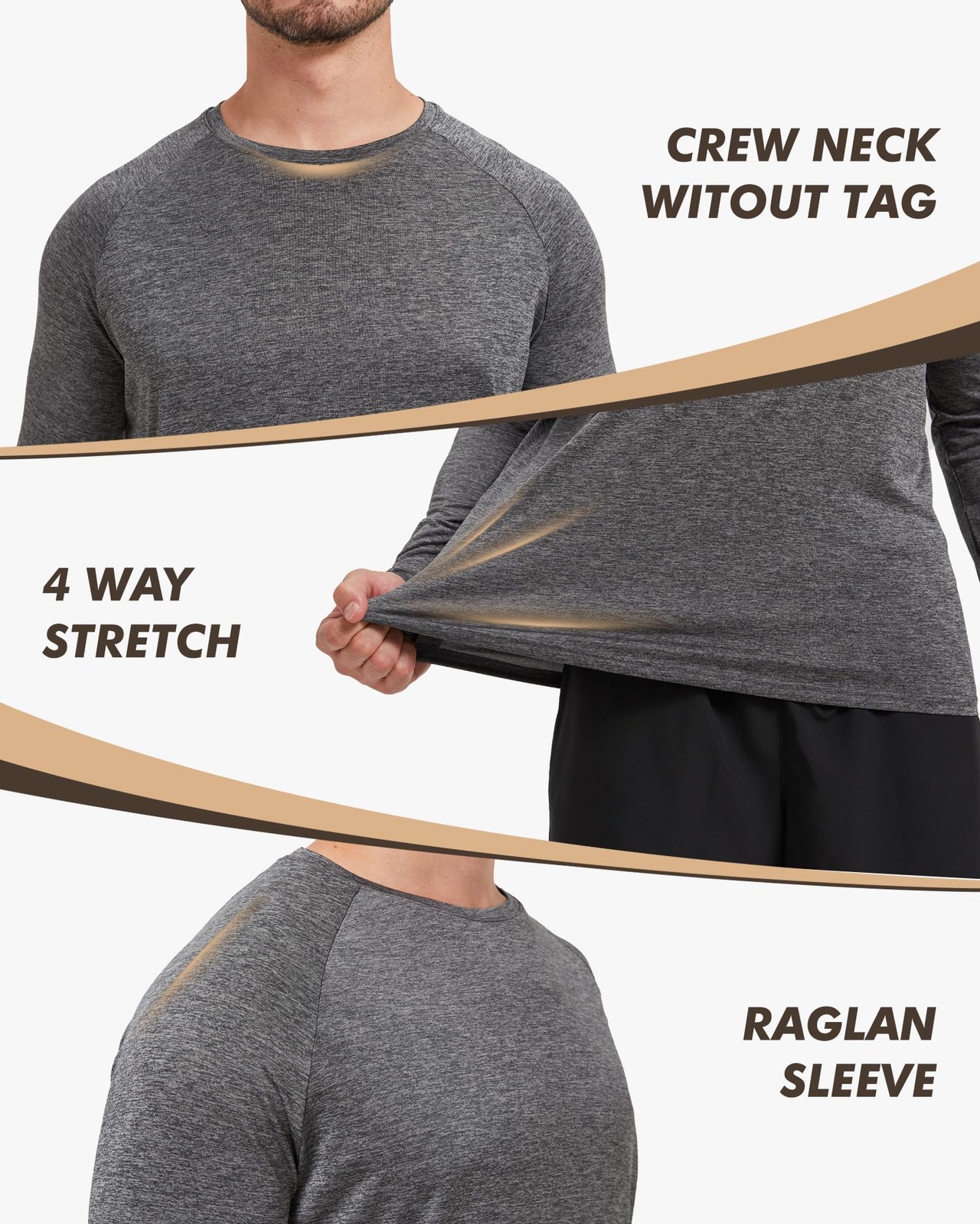 7 Pack Long Sleeve Shirts for Men Quick Dry Moisture Wicking Sun Protection ... gallery