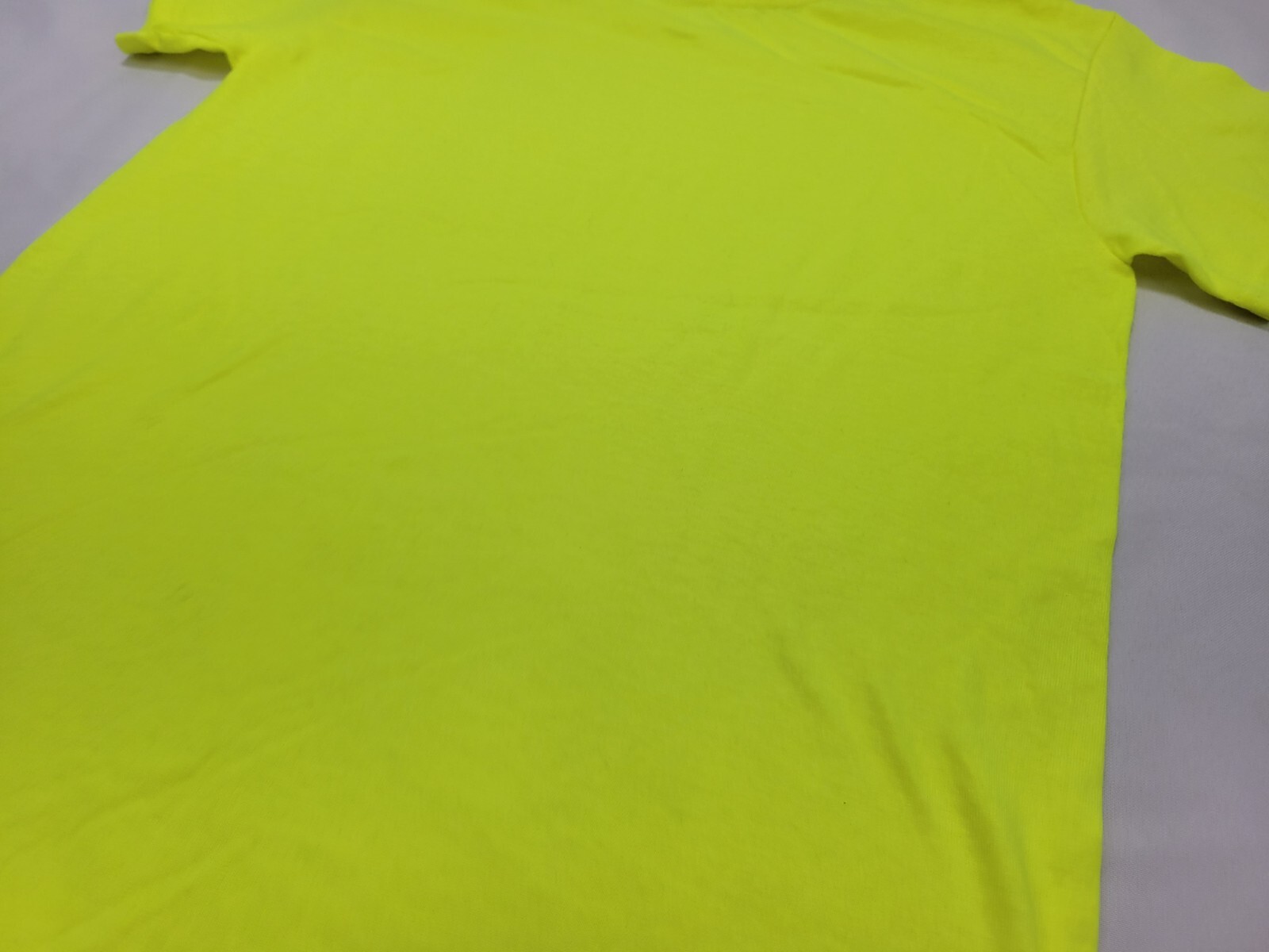 Mens's Safety Yellow Cotton Blend High Vis Long Short Sleeve T Shirt X2 Small gallery