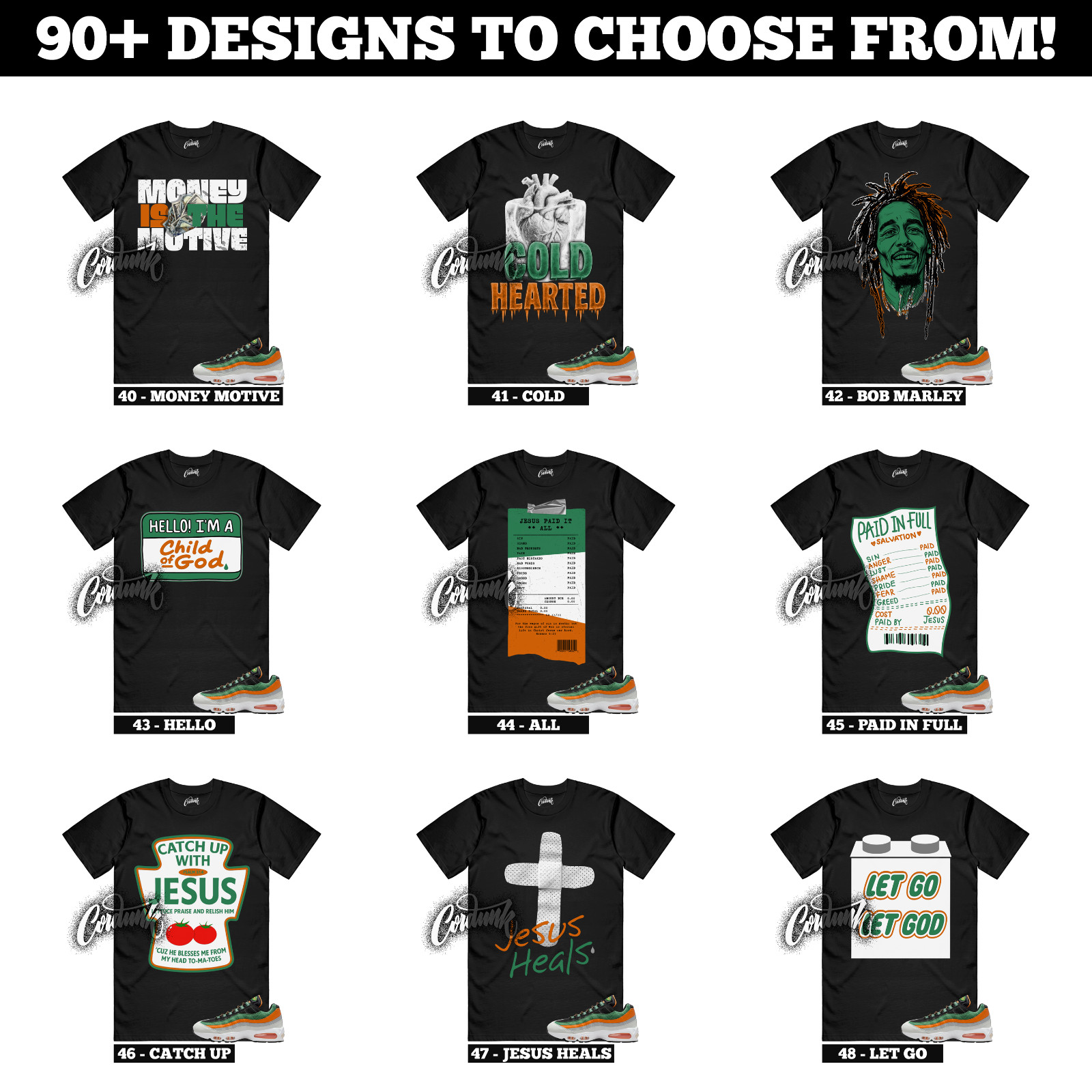 Air Max 95 Yardrunners Famu Orange Horizon Hurricane Green Miami Sneaker T Shirt gallery