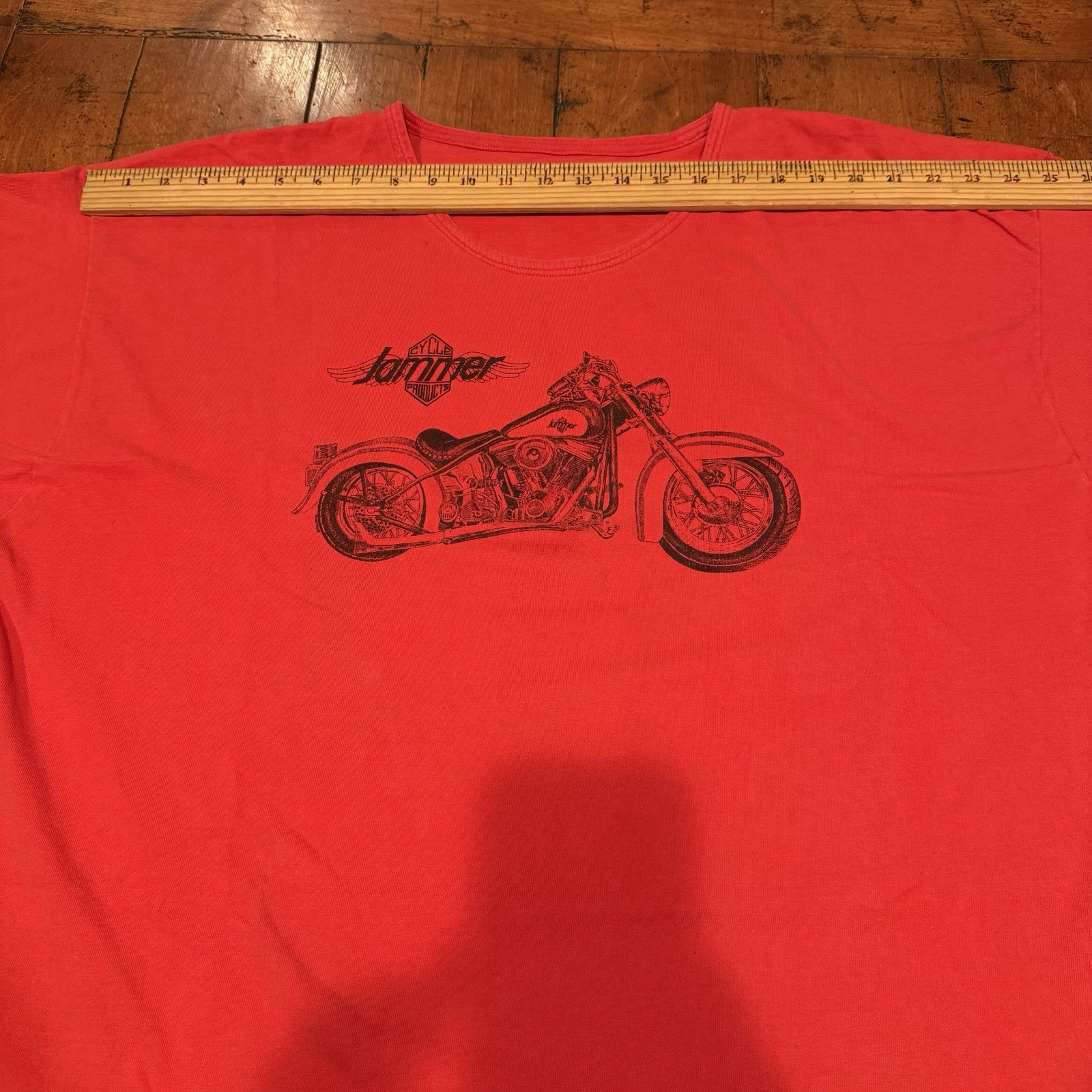 Vtg Jammer Cycle Productions Single Stitch Red Glendale Ca Shirt See Measurement gallery