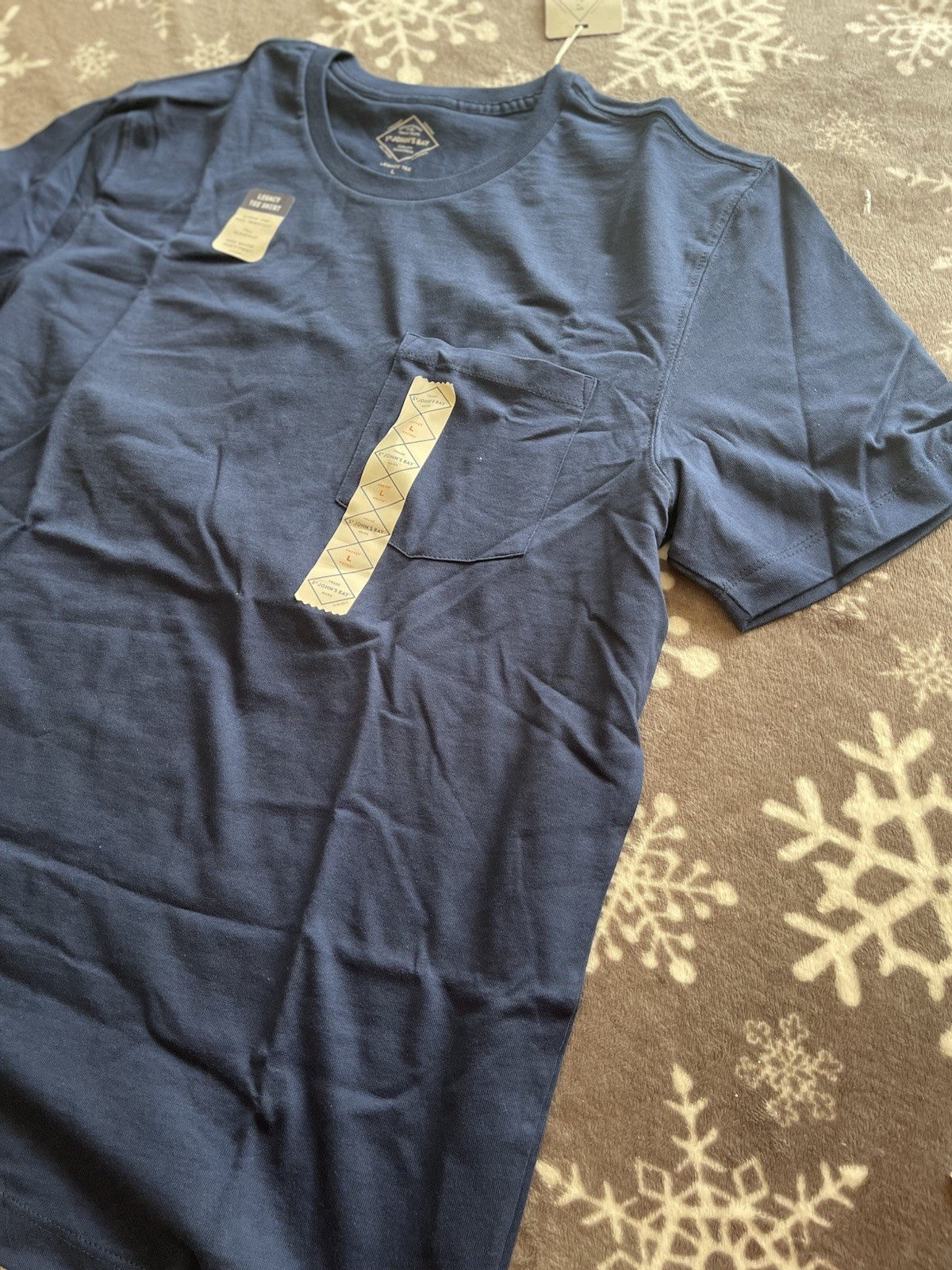 St Johns Bay Legacy Tee Shirt Large Blue Men’s 100% Cotton Casual NWT. gallery