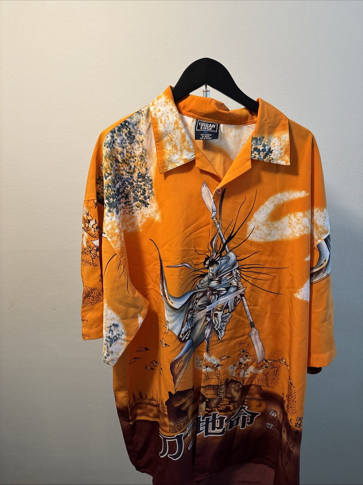 ANIME MARTIAL ART CHARACTER SHIRT VINTAGE DEADSTOCK DRESS SHIRT XXL