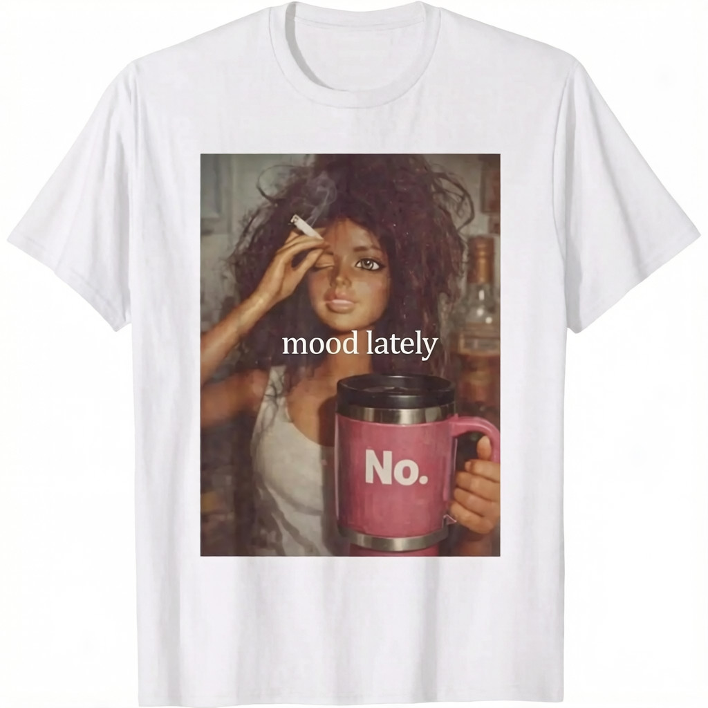 Funny Distressed Doll Face Meme T-Shirt gallery