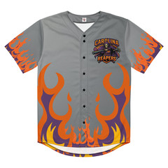 Baseball Jersey | Carolina Reapers | Sports Team Jersey | Gray Variant