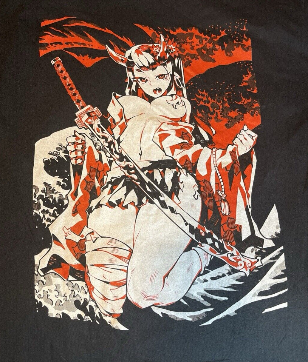 Bad Habits Graphic T-shirt Men's Size Medium Black Crewneck Anime Girl S/S New gallery