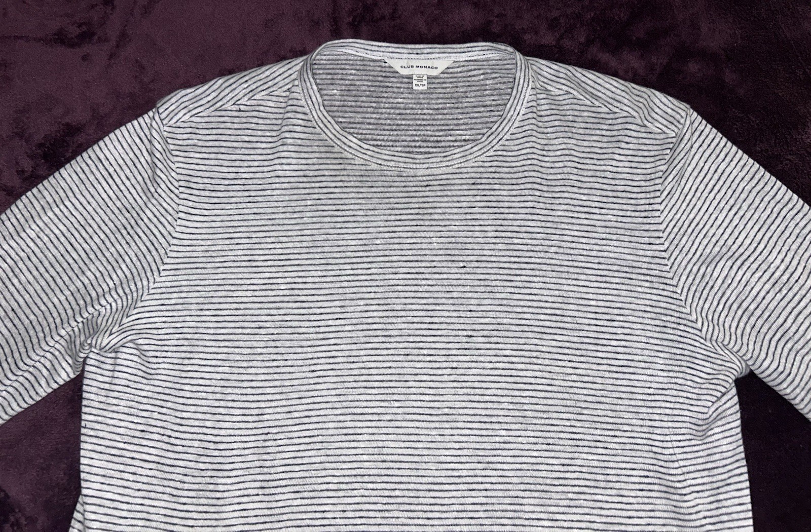 Club Monaco Striped 100% Linen Long Sleeve Shirt-XS-NWOT-Unworn-Perfect-MSRP$110 gallery