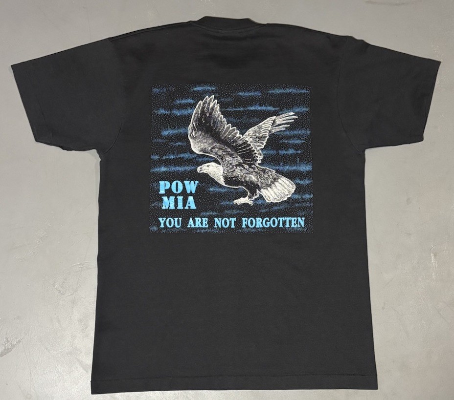 Vintage 90s Vietnam Veterans Memorial Pow Mia Black t Shirt Size Large gallery
