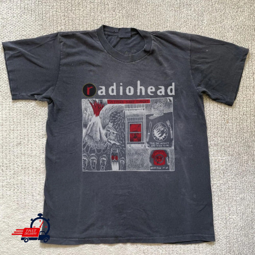 Radiohead 90’s Vintage Retro Concert Band T-Shirt, S-5XL, Unisex Graphic Tee