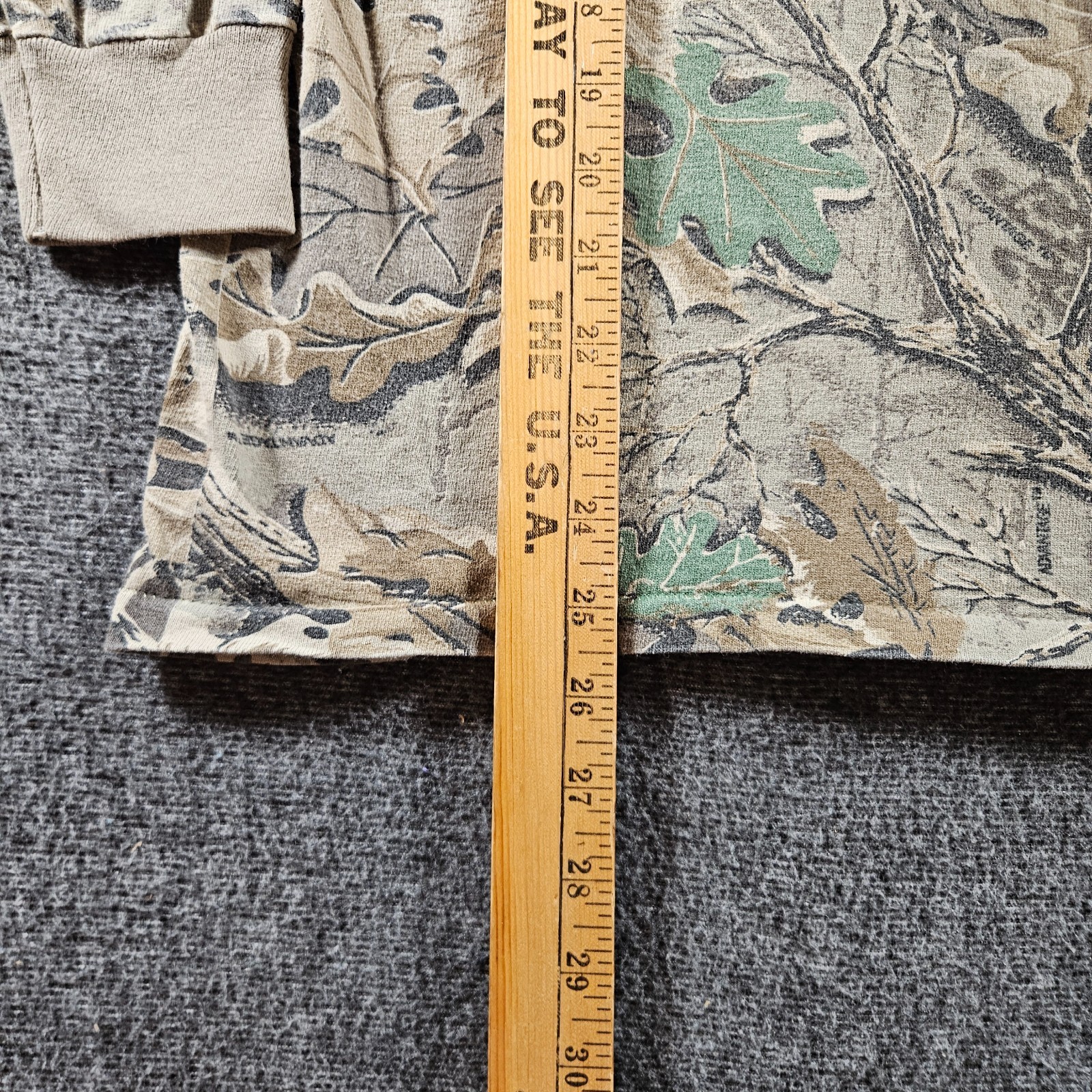Vintage Spartan Realtree Long Sleeve Camo Pocket Shirt 80s Made In USA Size S gallery