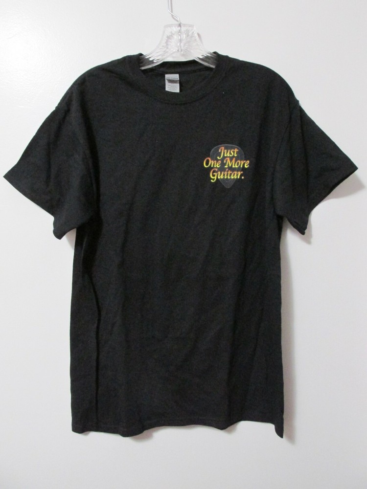 Gildan Men’s Guitar “How Many Guitars…” T-Shirt Black Size Medium