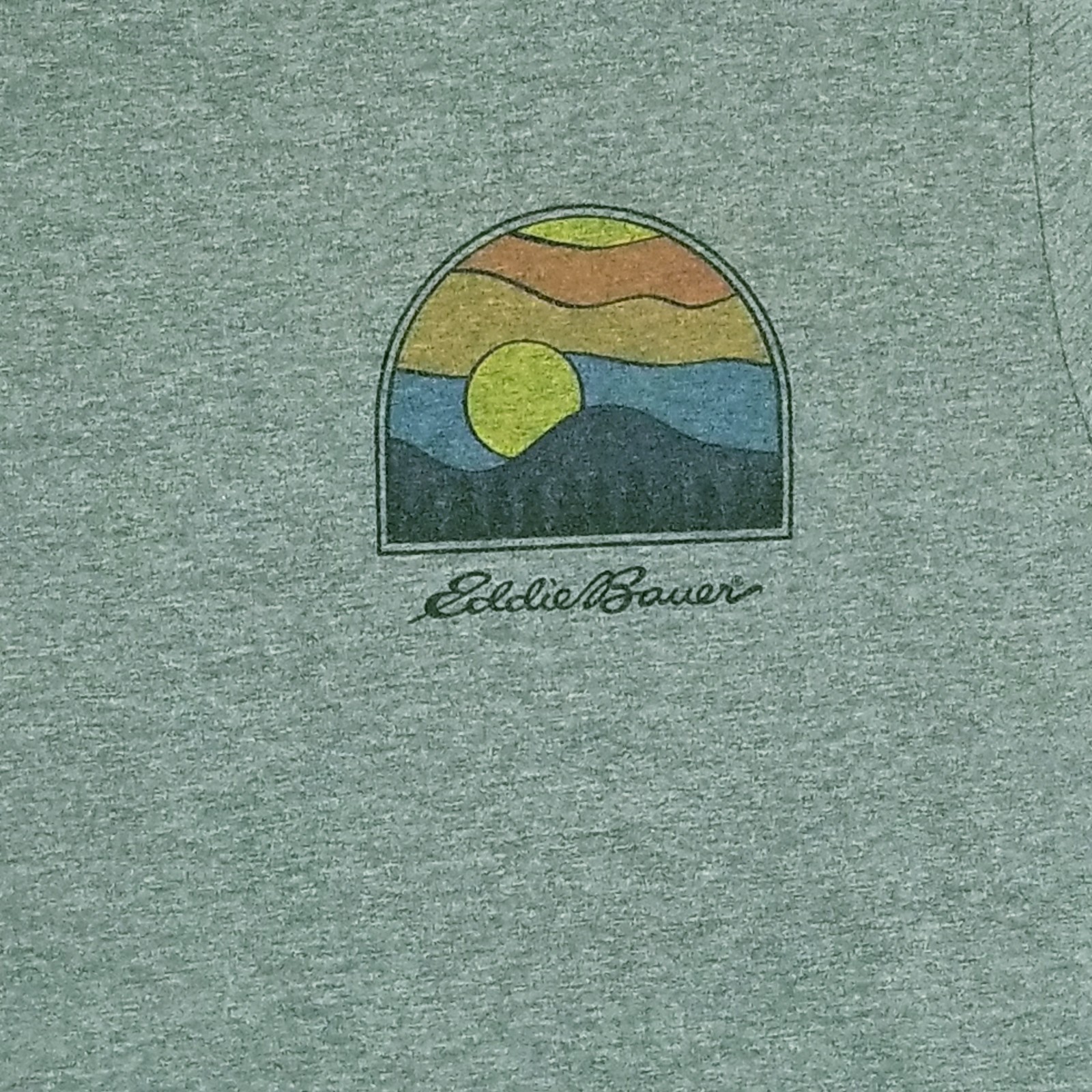 Eddie Bauer Shirt Men XL Gray Mountain Nature Outdoor Graphic Tee Cotton Blend gallery