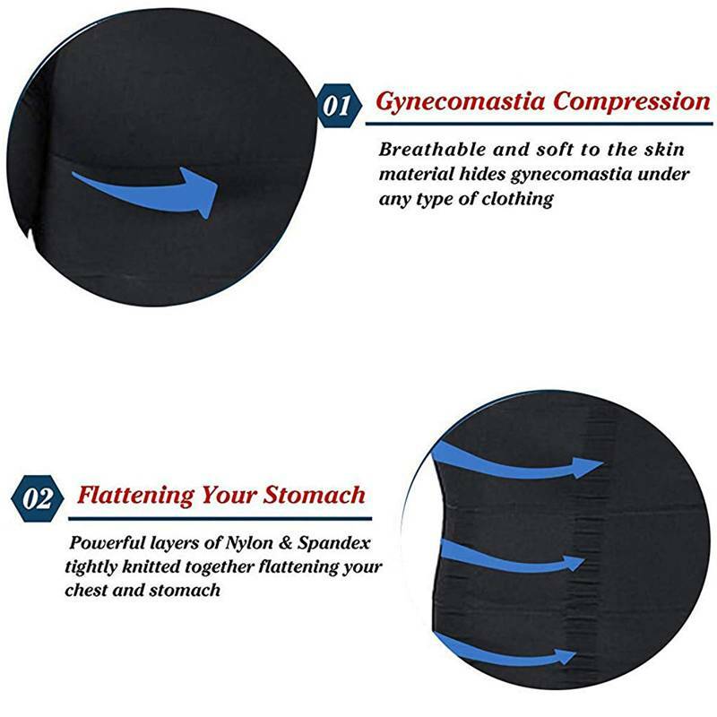 Men's Slimming Body Shaper Vest Abs Abdomen Compression Shirt Workout Tank Top gallery