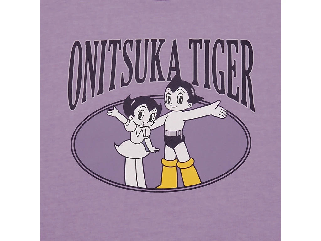 Astro Boy × ONITSUKA TIGER WASHED GRAPHIC Atom Uran T-shirt Purple Cotton gallery