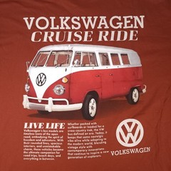 NWT Volkswagen “Cruise Ride” 11-Window Splittie Bus Graphic Tee – Orange – XL