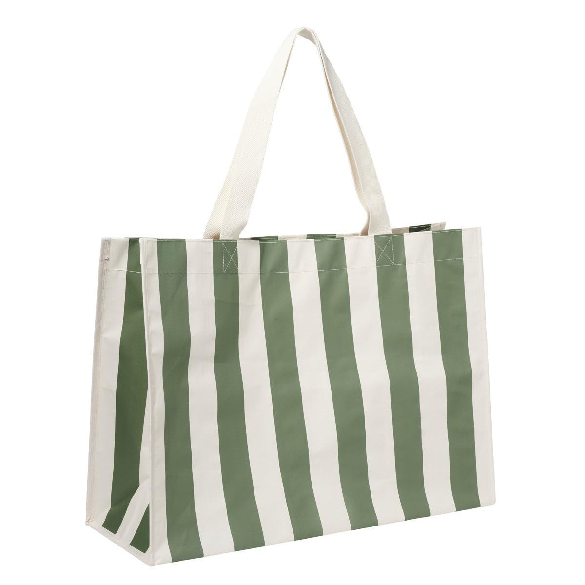 Carryall Beach Bag | The Vacay Olive Stripe gallery
