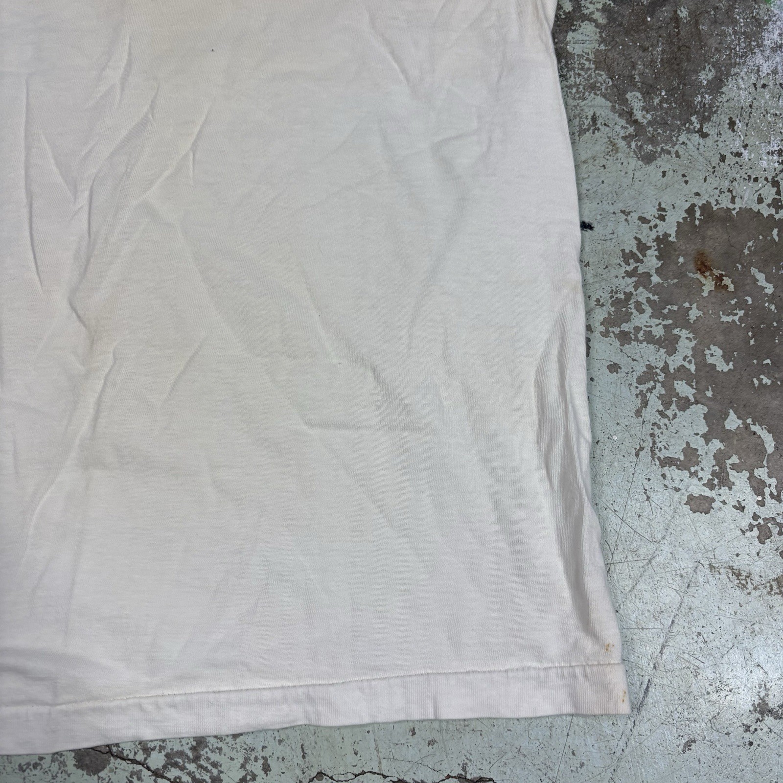 Vintage 70s Jcpenny Blank White Shirt Towncraft Polycotton Single Stitch Size M gallery