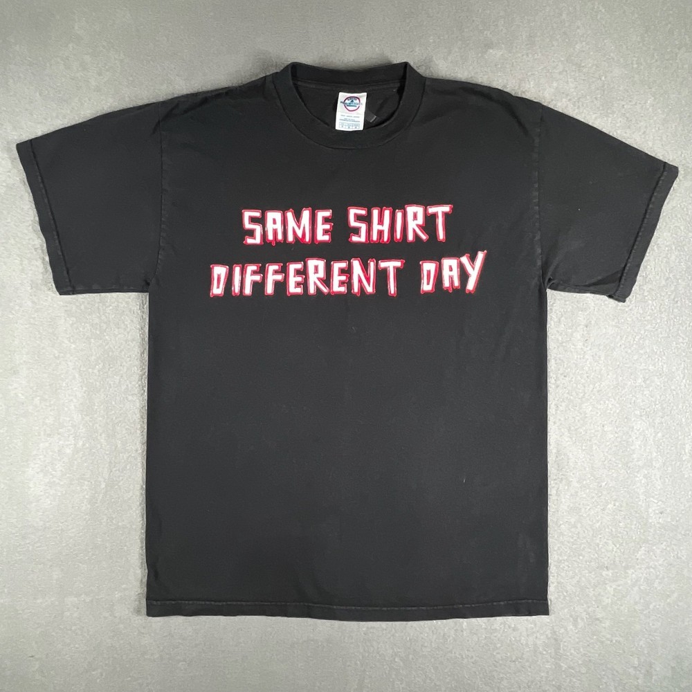 Same Shirt Different Day Tee Size M Black Delta Pro Weight Funny Graphic Top