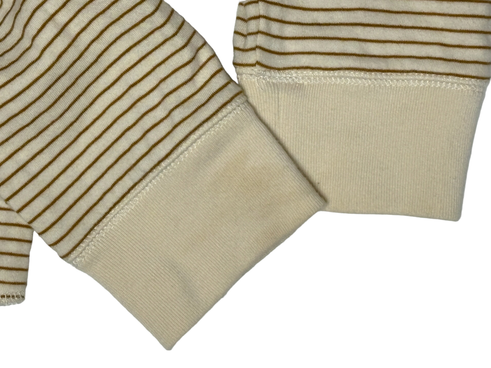 Madewell Henley Stripe Flannel Mens L Cream Brown Long Sleeve Pullover Shirt gallery