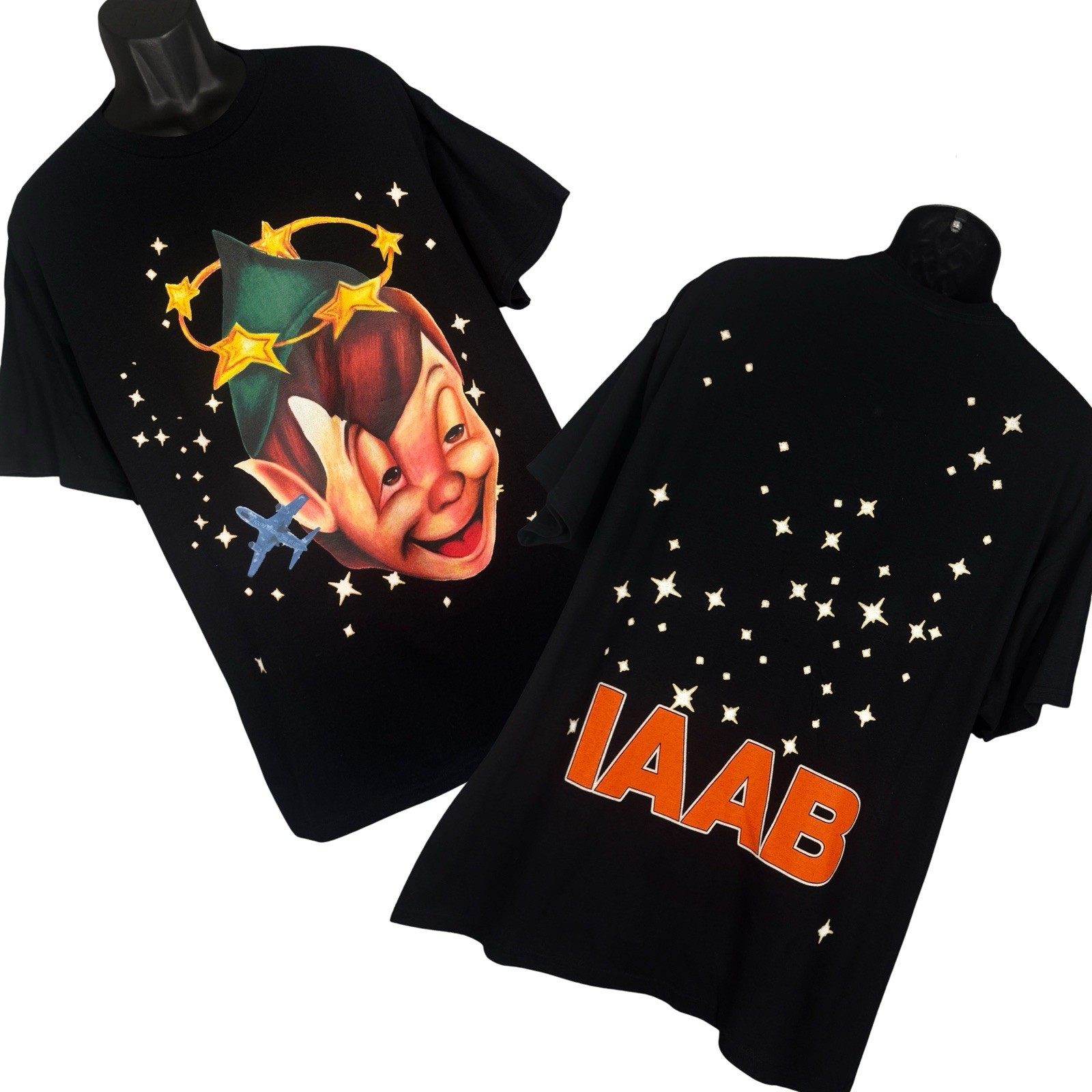 Drake Related It's All A Blur Tour Tee OVO Peter Pan Orange IAAB Black Size XL gallery
