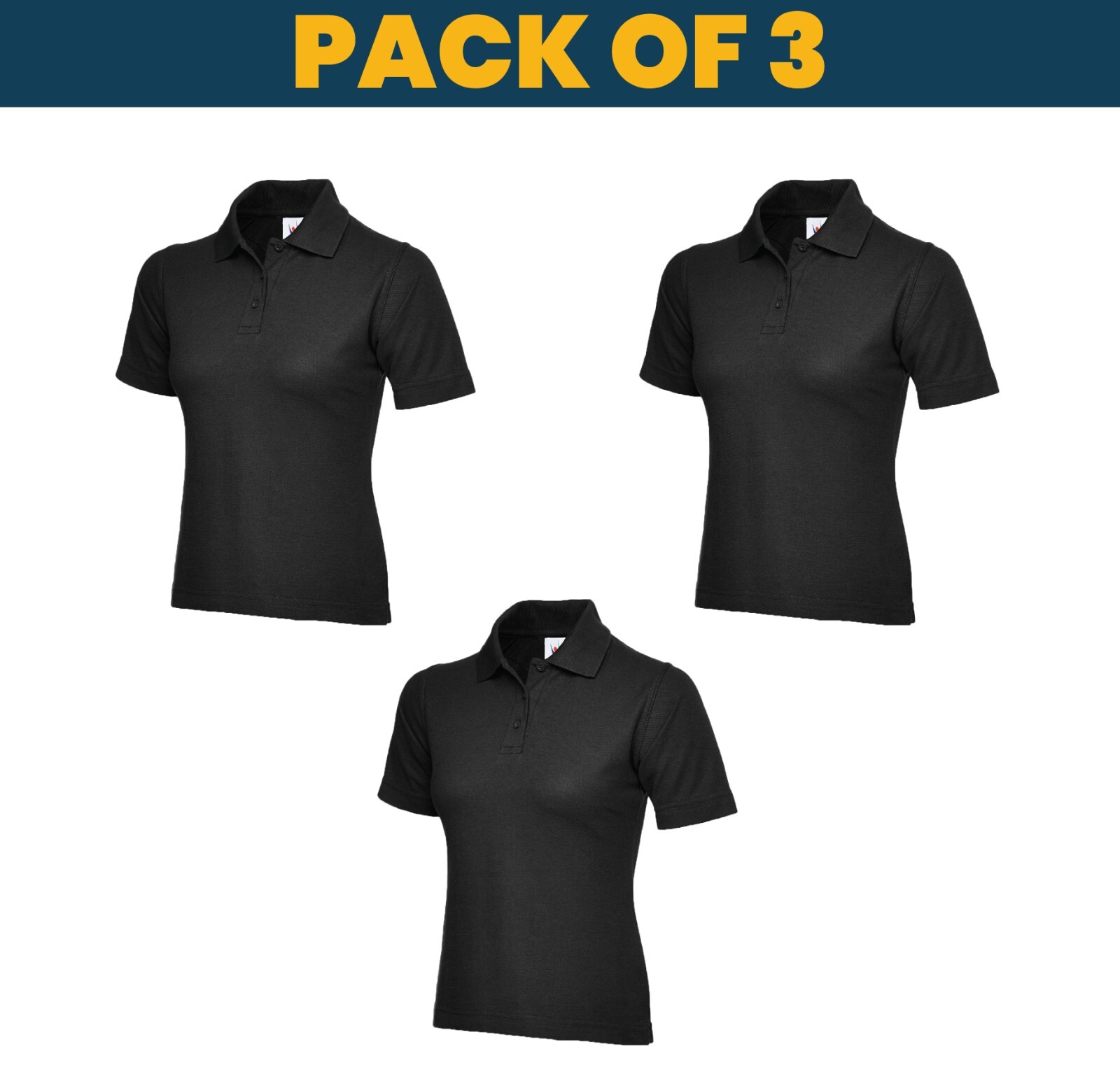 Pack of 3 & 5 Uneek Ladies Classic Polo shirt MULTI PACK workwear top UC106 gallery