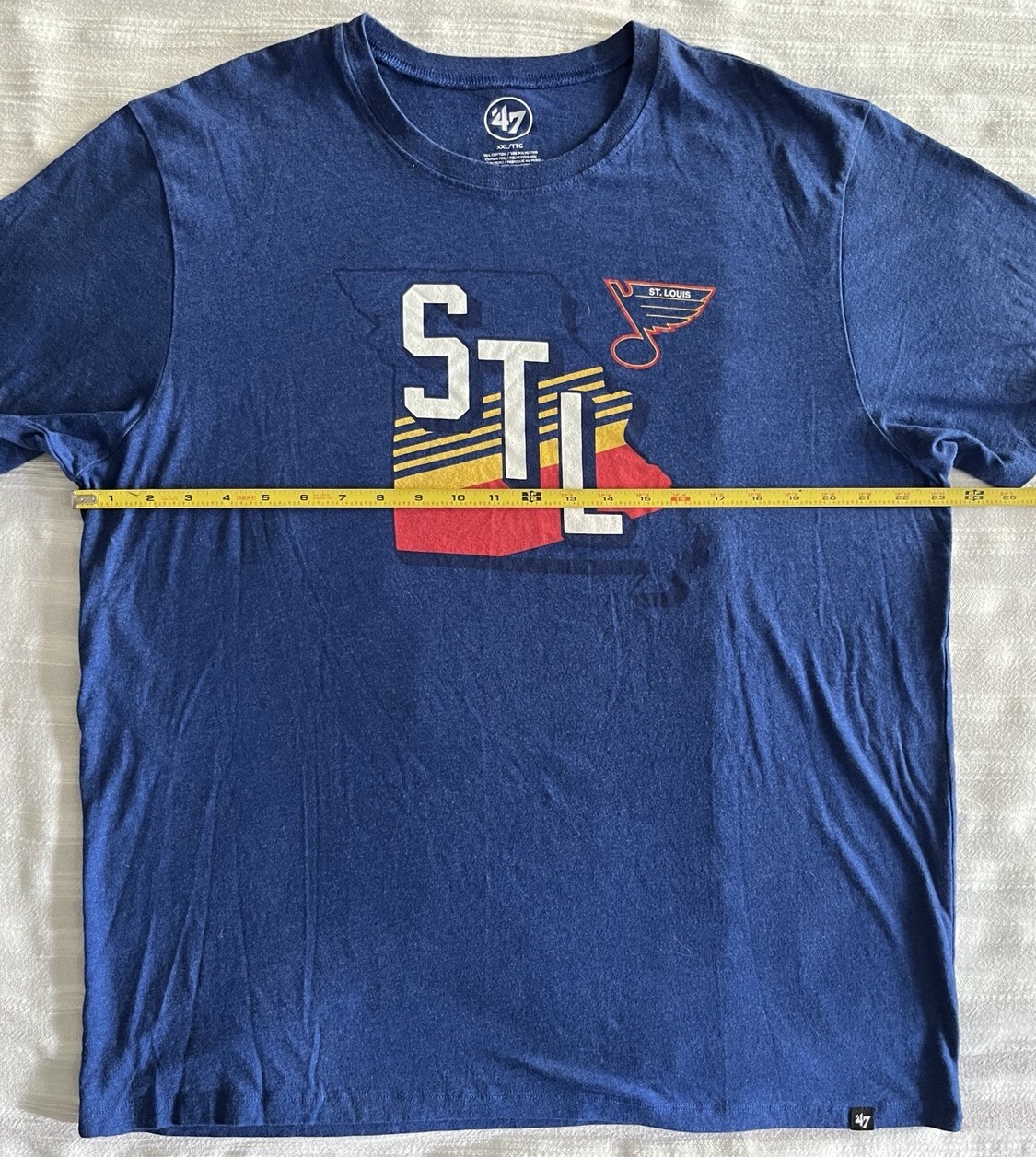 47 St Louis Blues Blue Retro Striped State Hockey Unisex T Shirt 2XL (23x29) gallery