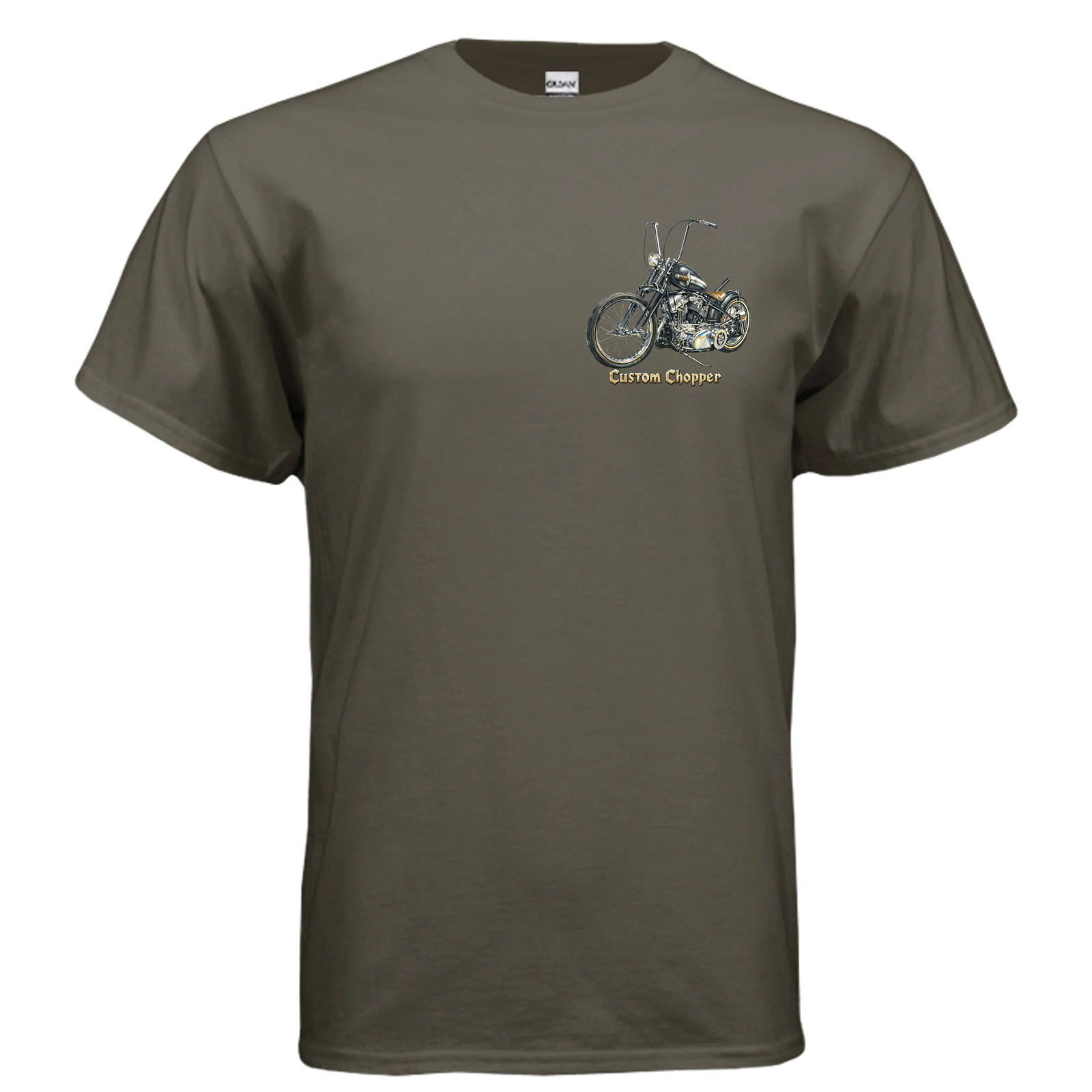 Custom Chopper 3 Vintage Motorcycle Art T-Shirt An Old Man's Art gallery