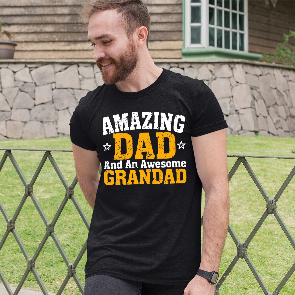 Men Amazing Dad Awesome Grandad Funny Fathers Day T-Shirt Tee Best Daddy Ever gallery
