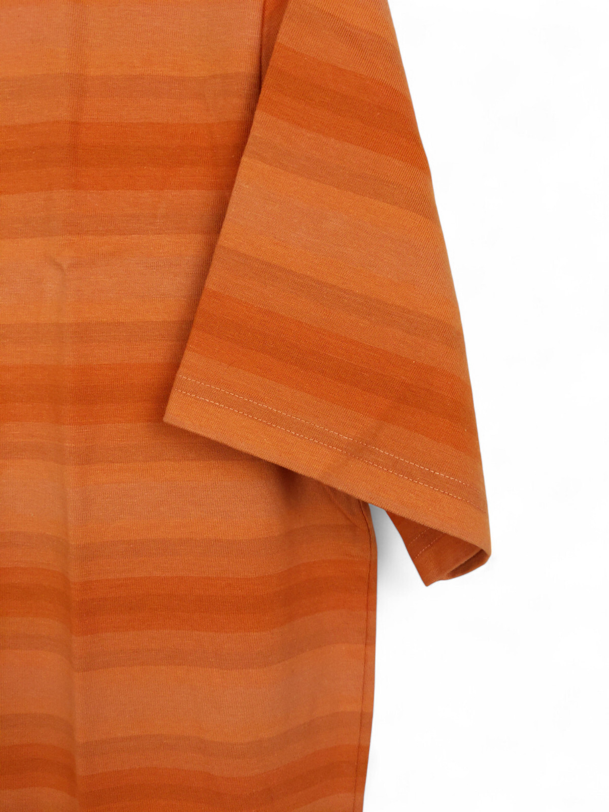 NWT Wax London Dean Striped T-Shirt in Rust Orange (Various Sizes) gallery