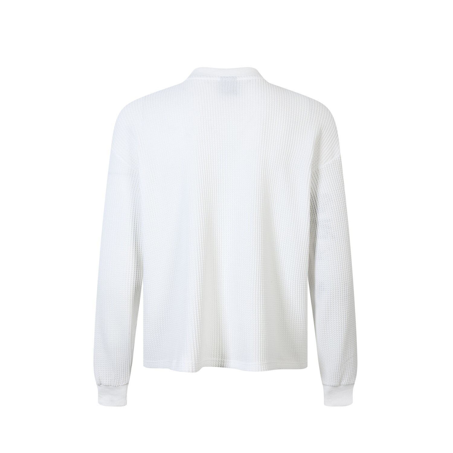Men's Work Taeleplus Waffle Knit Long Sleeve Tee Streetwear Y2K Graphic White gallery