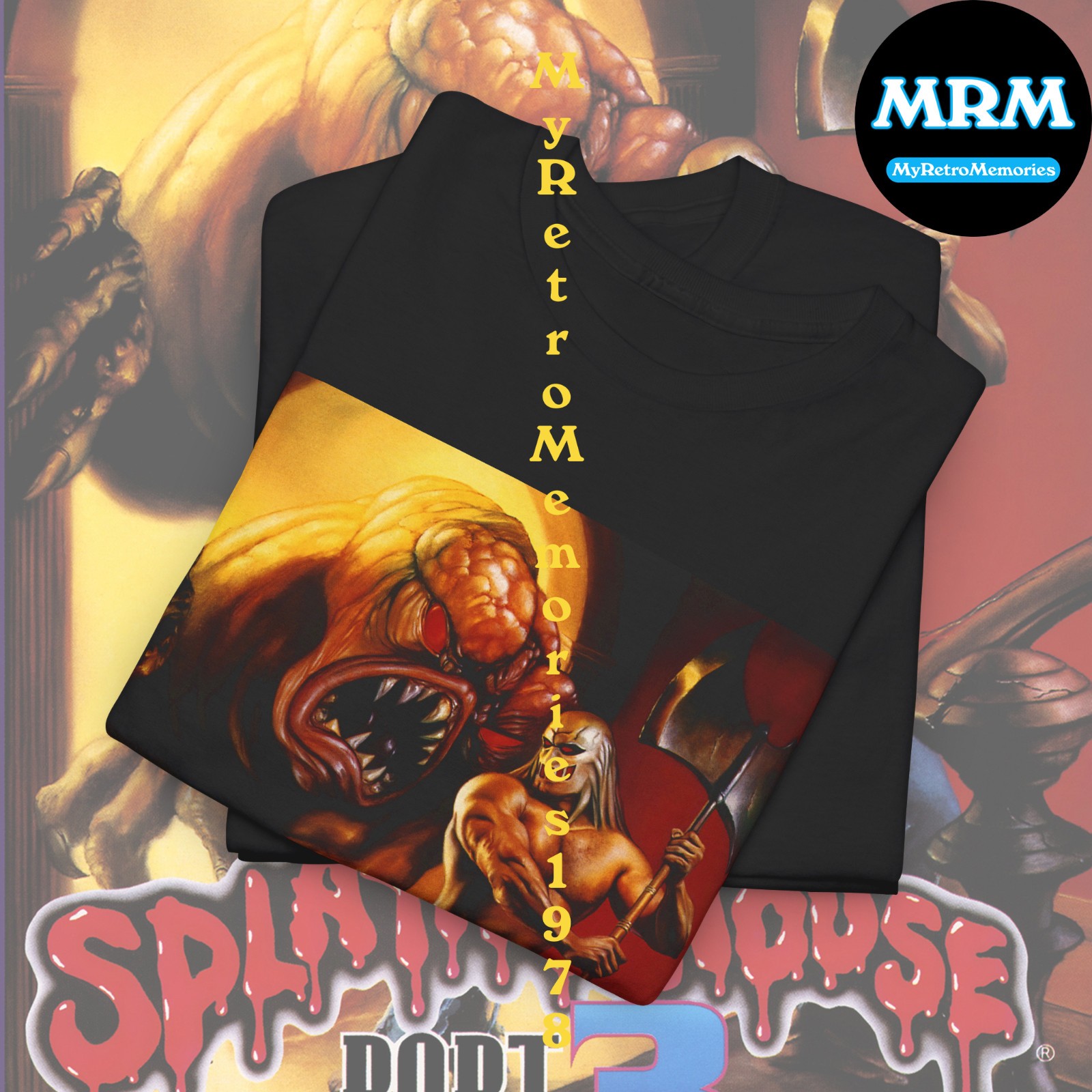 NEW Splatterhouse 3 Sega Genesis Box Art Design Black T-Shirt S-5XL Free S&H gallery