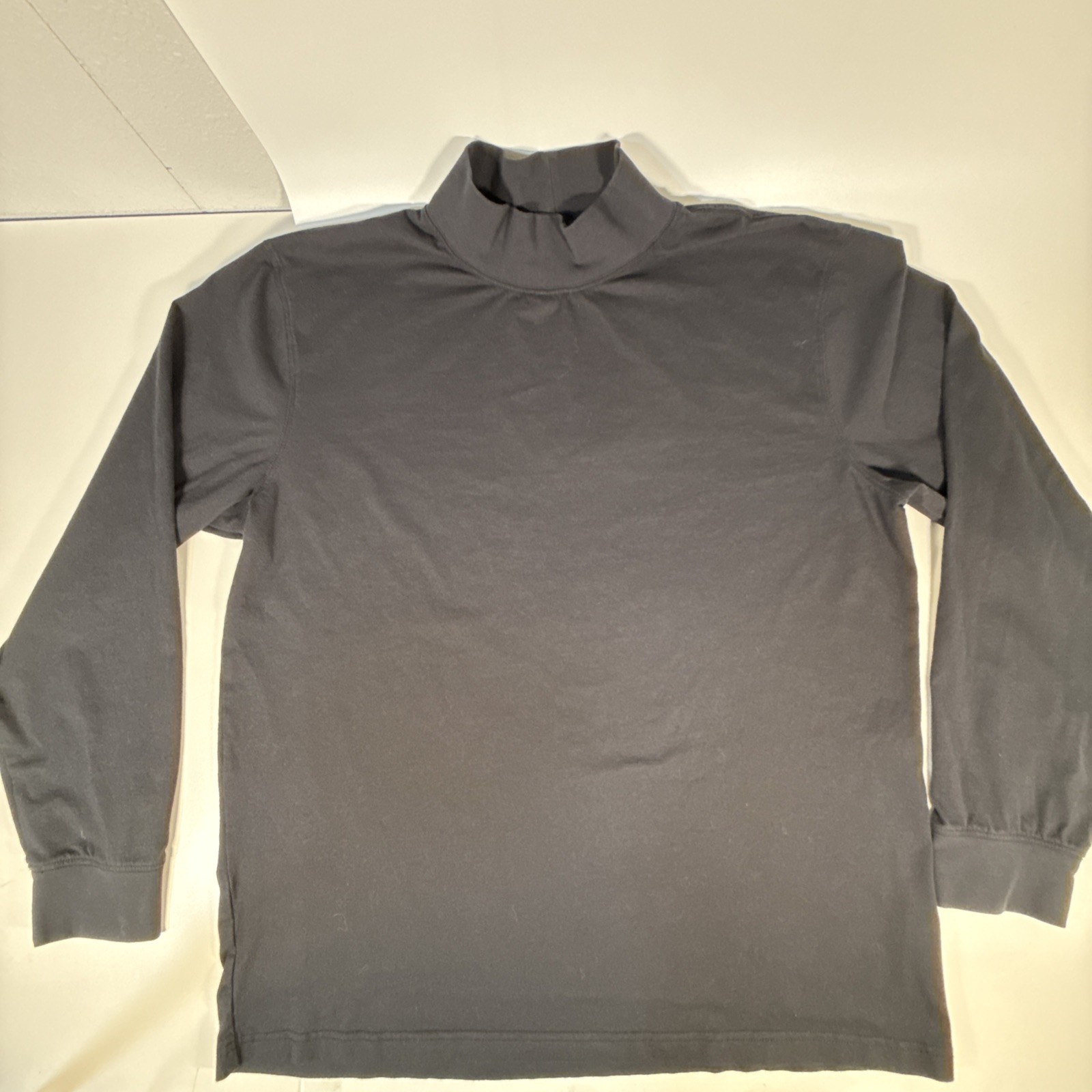 LL Bean Mens Shirt Size Large Tall Black High Neck Long Sleeve Classic gallery