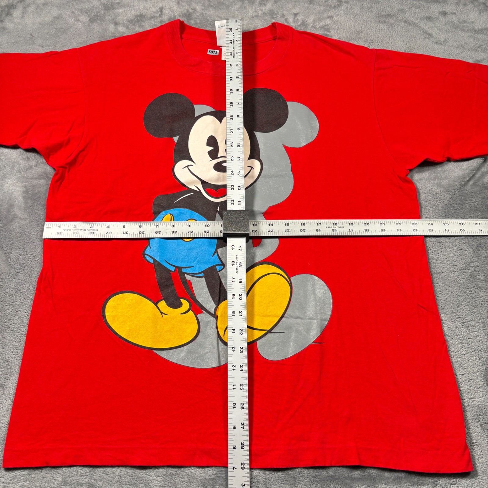 Vintage Walt Disney Mickey & Co T-Shirt Men One Size Fits All Red Cotton Graphic gallery