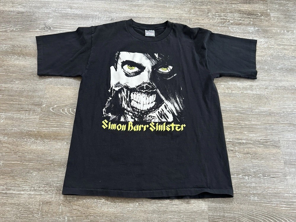 Vintage 1995 Simon Barr Sinister Rock Band T Shirt Indianapolis 90s Promo Tour