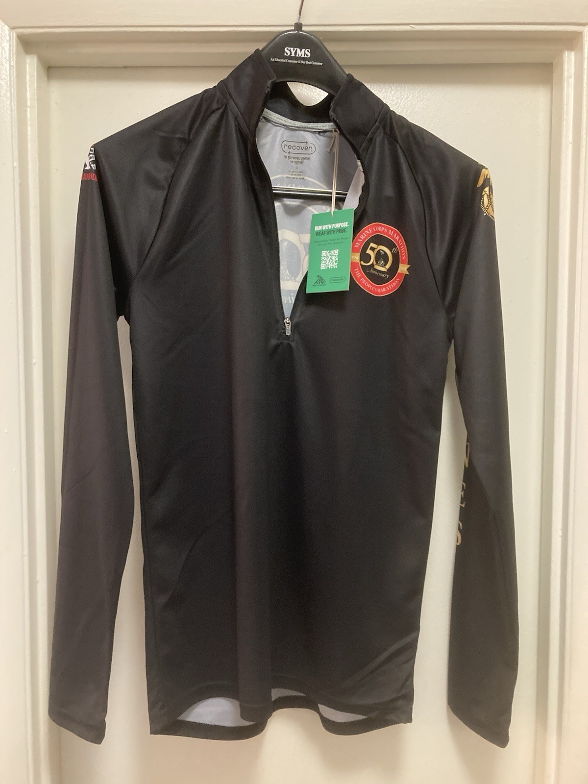 2025 Marine Corps Marathon Half Zip Shirt 50th Anniversary Size X-Small Unisex gallery
