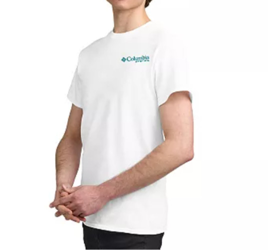 Fishing Graphic Tee White Outdoor Beach Summer Casual T Shirt Mens L gallery