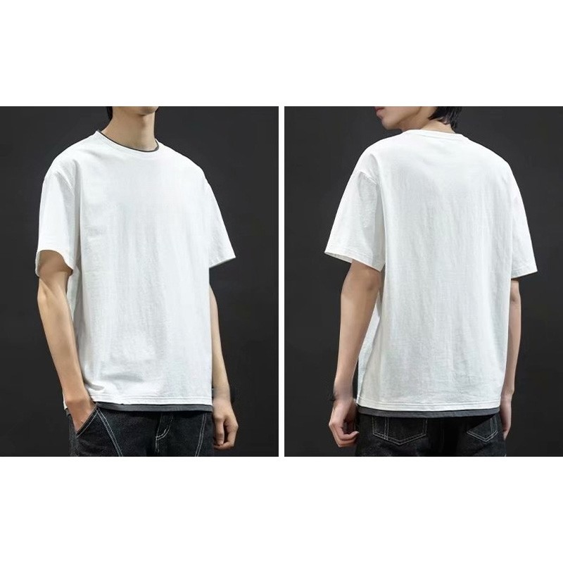 Universal Men's Polyester Fiber Plain Crew Neck Tee Short Sleeves T-Shirt M-3XL gallery