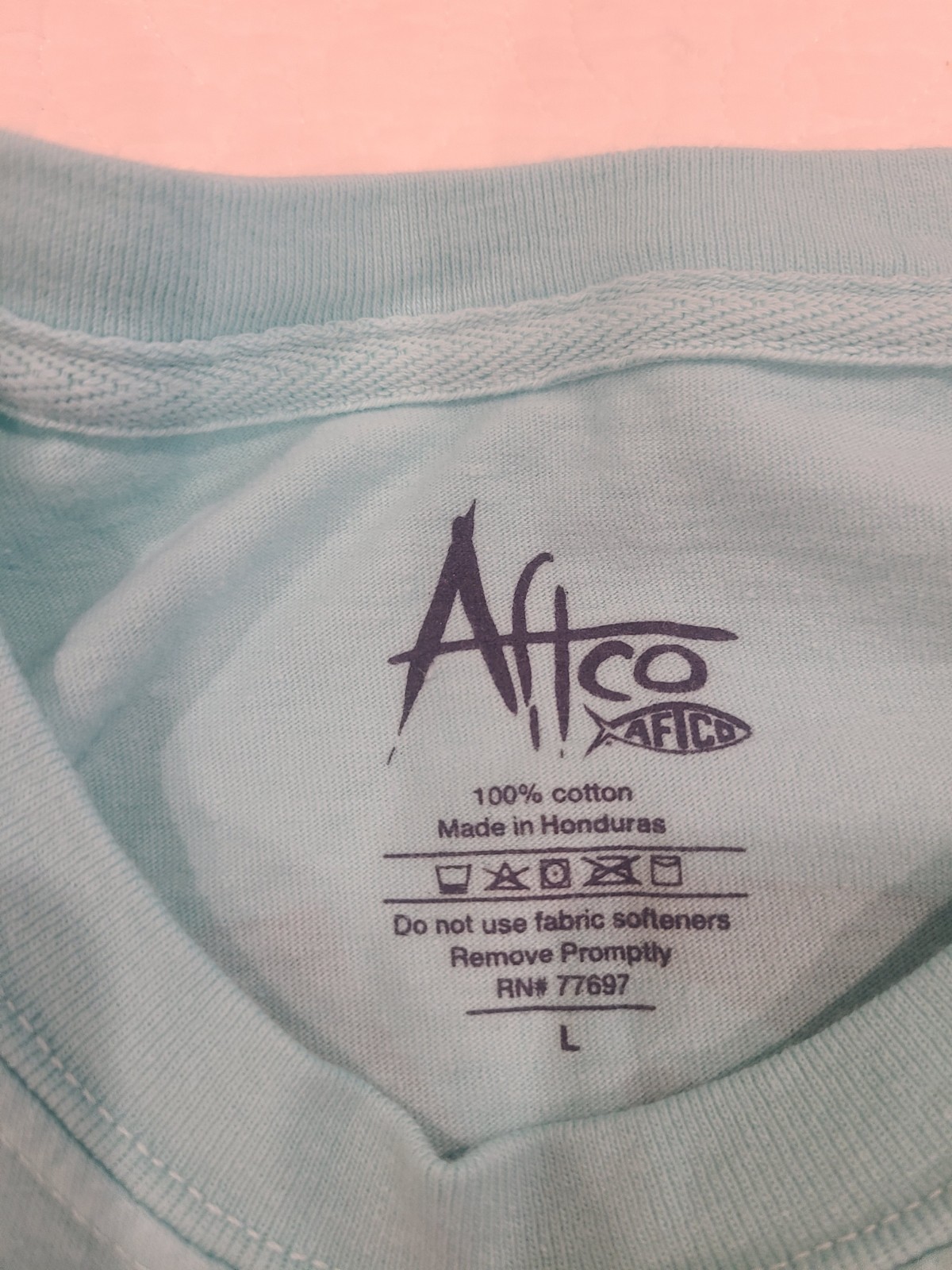 Aftco Graphic Logo Pocket T-Shirt Short Sleeve Cotton Knit - size L gallery