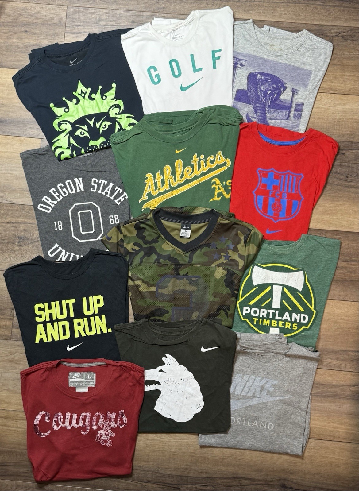 Lot Of 12 athletic Nike Graphic Tee Shirts All Sizes Below In Description gallery