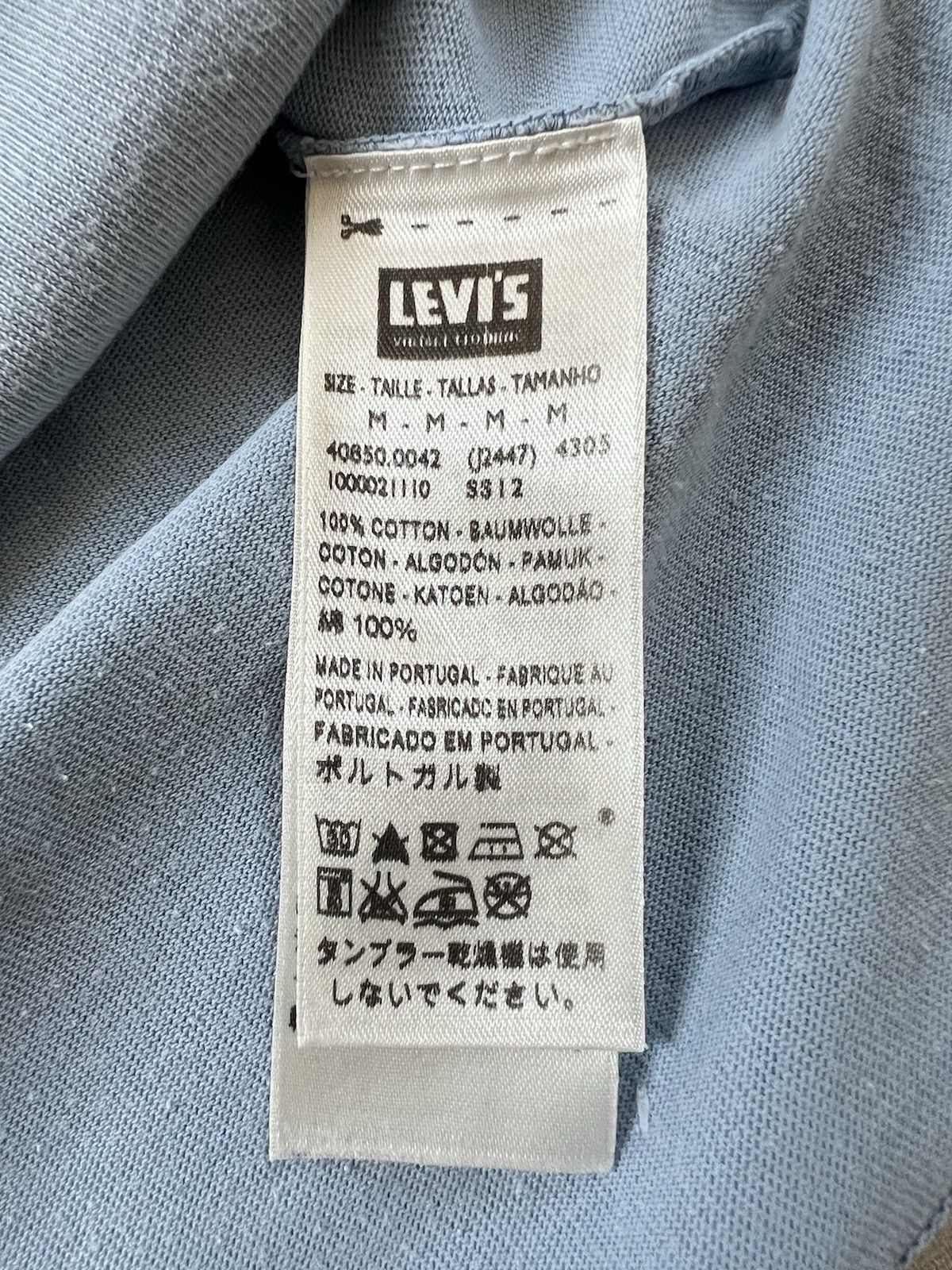 Levi's LVC T-Shirt 50s Sportswear M Single Stitch Pocket 2012 Light Blue Vintage gallery