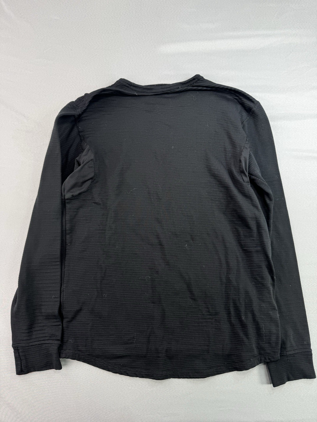 Wrangler Black Knit Long Sleeve Work Shirt Mens Size Medium Stretch gallery