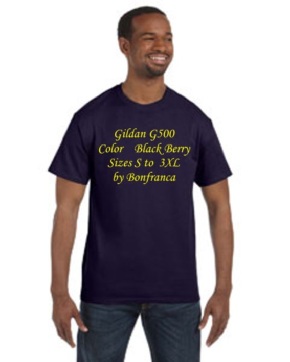 Gildan G500 Blackberry purple Heavy Cotton 5.3 oz. T-Shirt G5000 500 Mora Z7 gallery