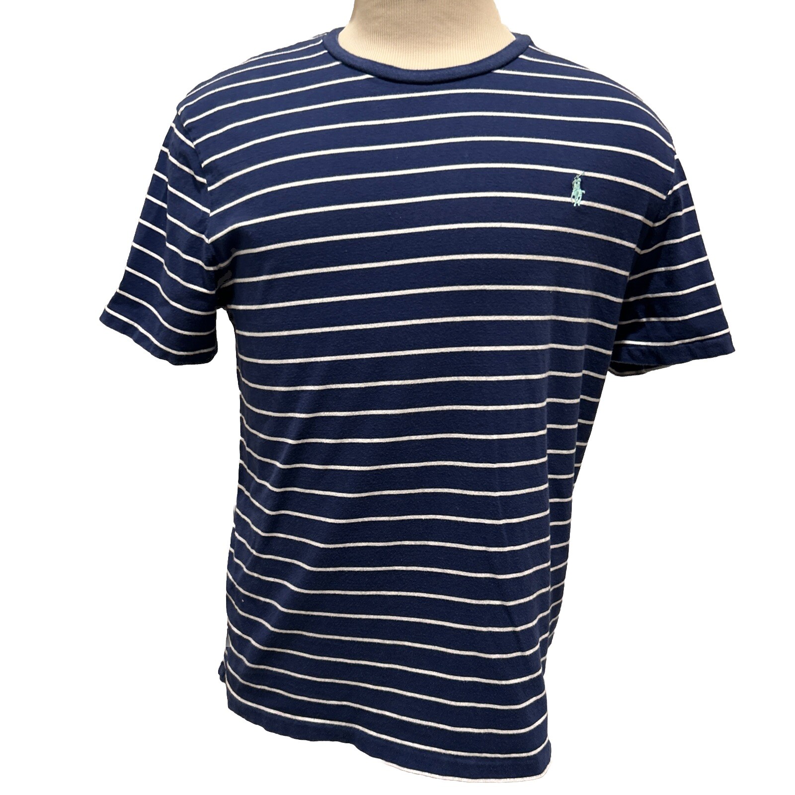 Mens XLTG Polo Ralph Lauren Plain Striped T/Tee Shirt Crewneck Short Sleeve