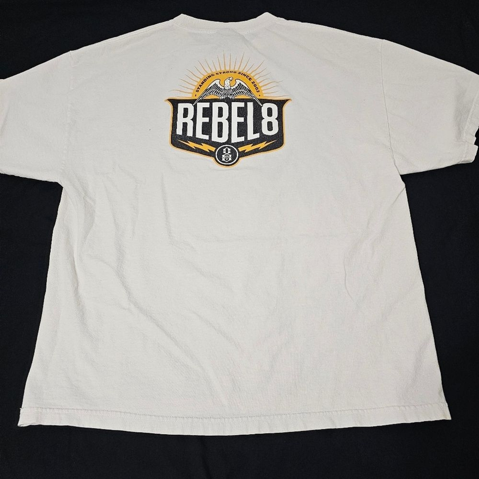 Rebel Eight White Men's T-Shirt 2xl gallery