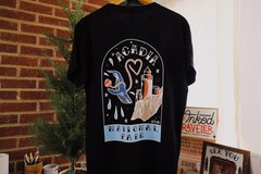 Acadia Tattooed Comfort Tee Shirt Black Soft Casual