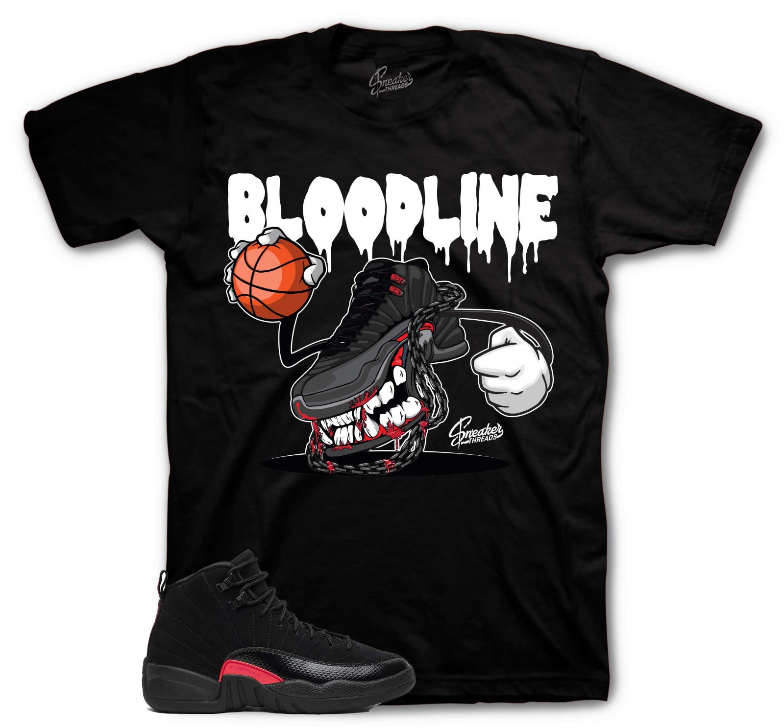 T-Shirt To Match Jordan 12 Bloodline Sneakers – Fly Kicks Sneaker Tee